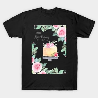 Watercolor Birthday Card | Greeting Cards T-Shirt